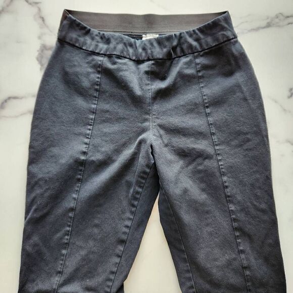 A New Day womens size 6 black pull on pants stretchy waist straight dressy offi - Picture 2 of 6